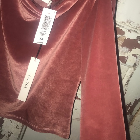 Aritzia Talula pink velvet shirt - Picture 4 of 5